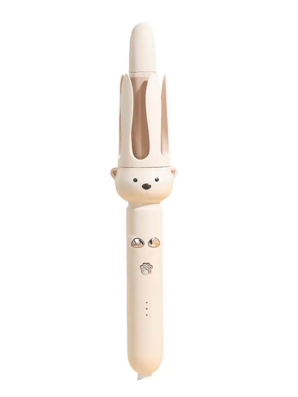 Cute Bear-Shaped Curling Wand in Cream